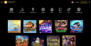DaVinci’s Gold casino lobby screenshot