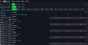 Bet442 sportsbook home page screenshot