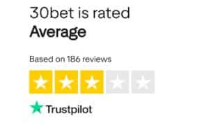 30Bet player reviews and ratings screenshot