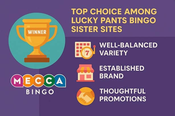 Lucky Pants Bingo sister sites side by side
