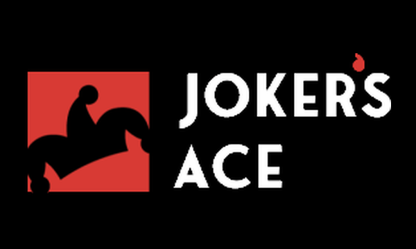 Jokers Ace Casino logo, the jester and red card wordmark taken from the live site header