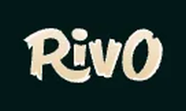 Rivo Casino logo, the cream brushed wordmark taken from the live site header